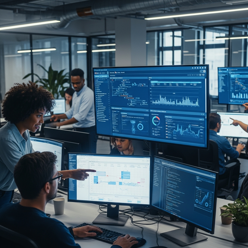 Time implementando integrações de marketing, automação e CRM em ambiente corporativo