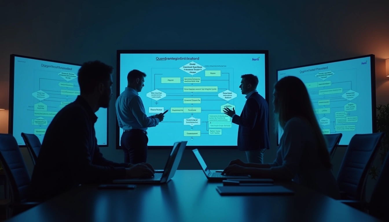 Time estratégico desenhando página de captura para qualificação