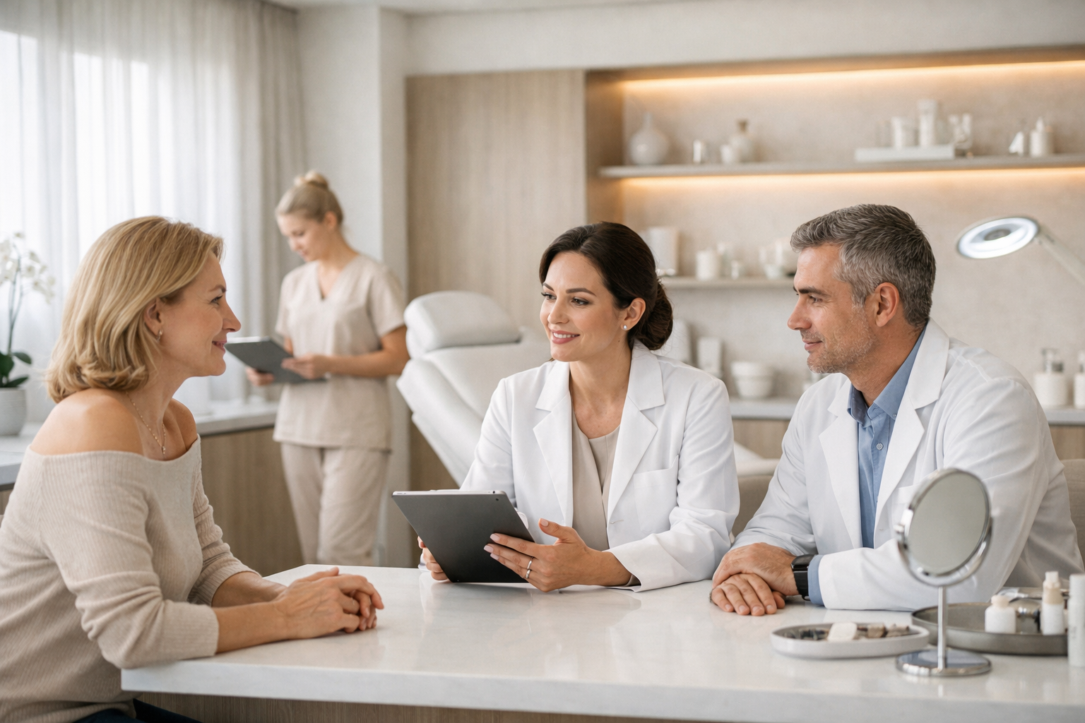 Contexto visual de clínica estética premium em Vila Clementino, São Paulo