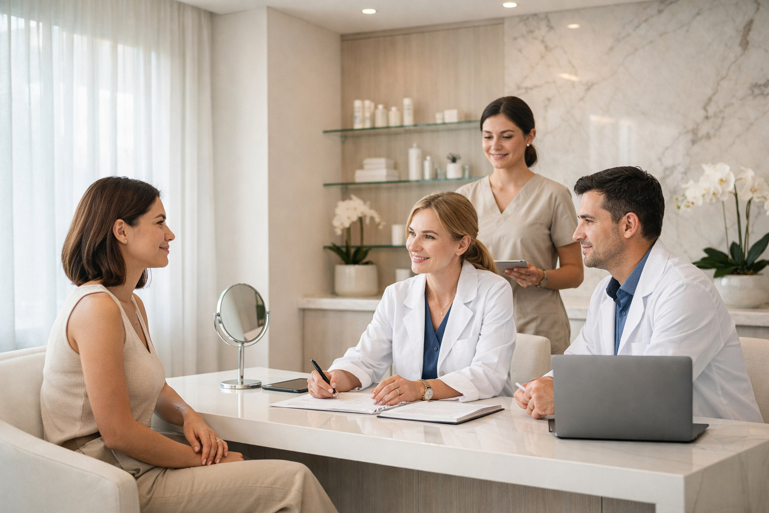 Contexto visual de clínica estética premium em Vila Mariana, São Paulo