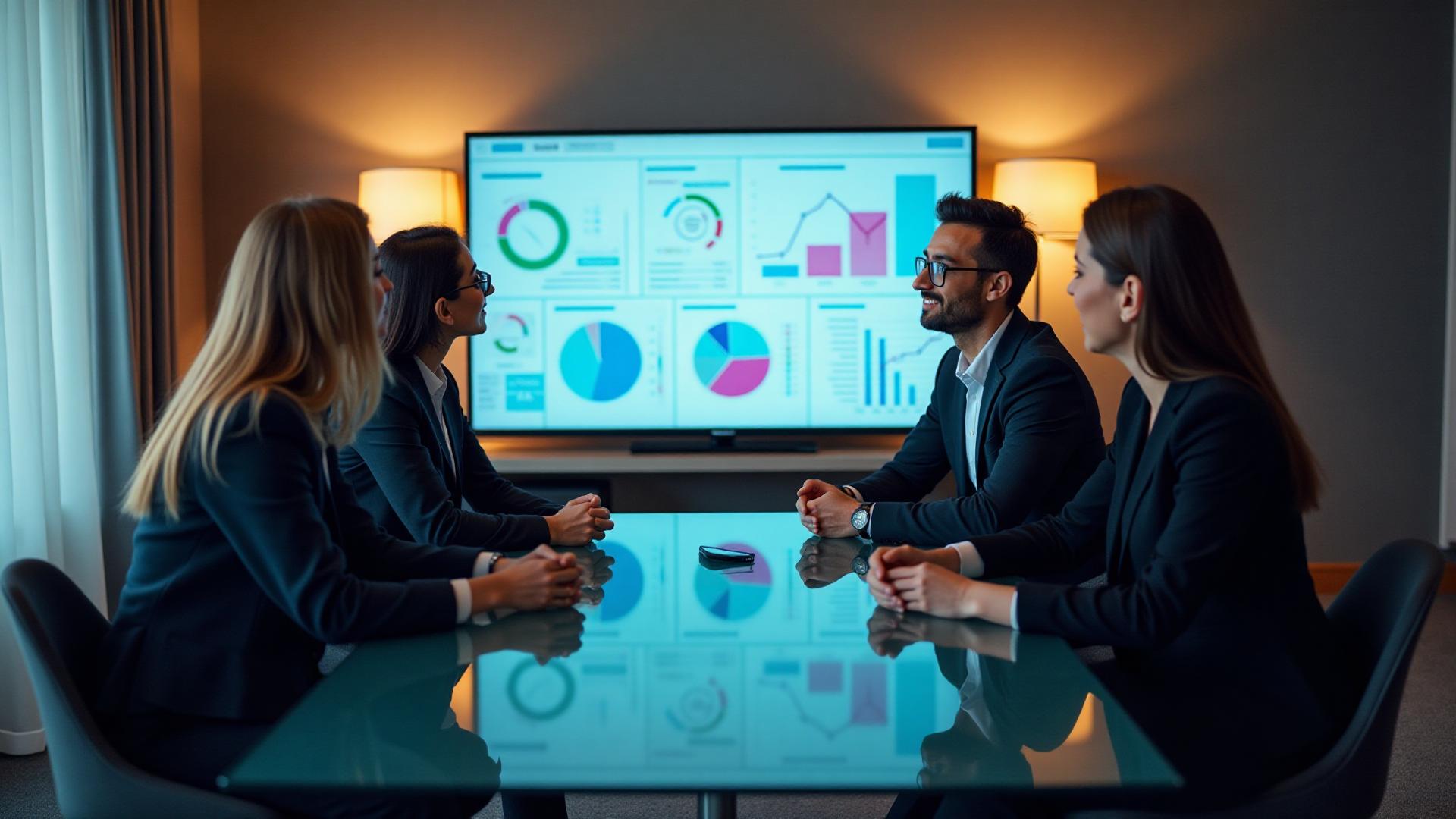 Equipe em reunião estratégica